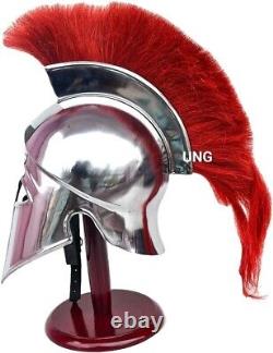 Ancient Viking Helmet: Solid Silver Medieval Knight Combat Armor