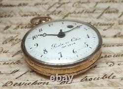 Ancient Watch Gosset Au Coq Spain Picada Cadiz 1818 Works Old Watch