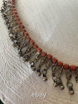 Ancient Yemen Coral Necklace Silver Antique Yemeni Red Coral Silver Necklace Necklace Necklace Necklace