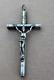 Ancient And Large Crucifix Pendant, Solid Silver Cross (religious Object)