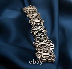 Ancient fleur-de-lis bracelet from the Gothic/Romantic period, 925 sterling silver