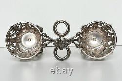 Ancient oil and vinegar holder in solid silver (minerva) 19th century