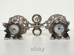 Ancient oil and vinegar holder in solid silver (minerva) 19th century
