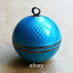 Ancient pendant case for solid silver watch with enamel coating