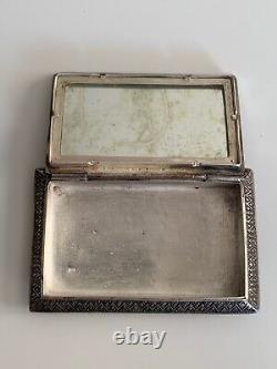 Ancient powder box silver compact powder Islamist Persian