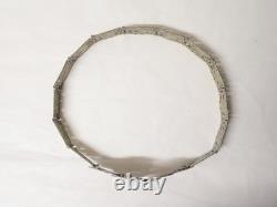 Ancient rare solid silver wedding belt, Islamic Asian tribal, 19th century