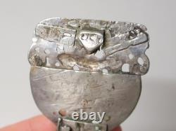 Ancient rare solid silver wedding belt, Islamic Asian tribal, 19th century