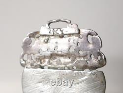 Ancient rare solid silver wedding belt, Islamic Asian tribal, 19th century