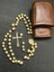 Ancient Rosary Made Of Solid Silver And Bone Beads