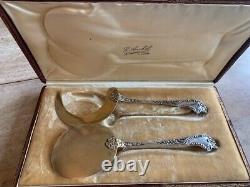 Ancient silver and gilded ice cream utensils