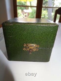 Ancient solid silver art deco braided large model bracelet in its box