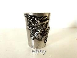 Ancient solid silver cup from China LUEN WO silver chinese export cup