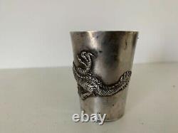 Ancient solid silver cup from China LUEN WO silver chinese export cup