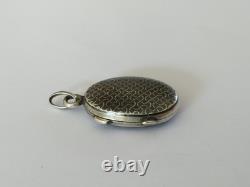 Ancient solid silver reliquary pendant, relic of the True Cross, 19th century