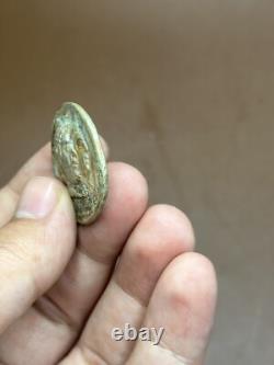 Ancient solid silver tetradrakhm coin of the Greek-Bactrian king