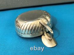 Ancient solid silver wine tasting cup with MINERVE hallmark tastevin 150 grams 19th century
