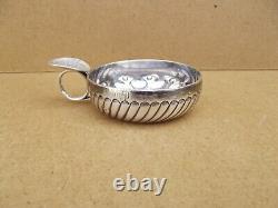 Ancient solid silver wine tasting cup with Minerva hallmarks 119.9 grams, PERRIN herbage