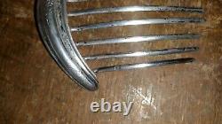 Ancient tiara diadem hair comb in solid silver Minerva hallmark 19th century