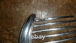 Ancient tiara diadem hair comb in solid silver Minerva hallmark 19th century