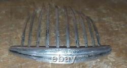 Ancient tiara diadem hair comb in solid silver Minerva hallmark 19th century