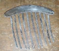 Ancient tiara diadem hair comb in solid silver Minerva hallmark 19th century