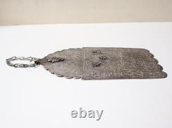 Ancient very beautiful Starred Khamsa Berber Talisman in solid silver Ethnic Ma