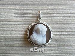 Ancient-xix / Xx-agate-profile Female-pendant-sterling Silver-poland-silver Camera