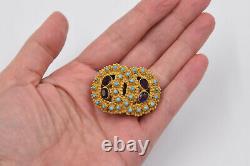 Anncienne Broche Pompon Vermeil And Verroteria Napoleon III End 19th