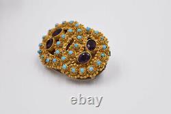 Anncienne Broche Pompon Vermeil And Verroteria Napoleon III End 19th