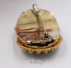 Anncienne Broche Pompon Vermeil And Verroteria Napoleon III End 19th