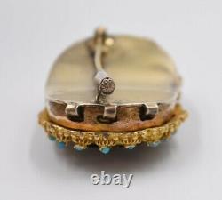 Anncienne Broche Pompon Vermeil And Verroteria Napoleon III End 19th