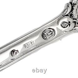Antique 1900's Danish Solid Silver Pair of Dessert Spoons with Rich Foliage