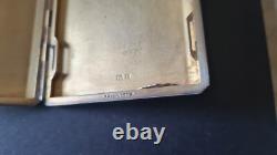 Antique 1931 Cigarette Case in Solid Silver with Hallmark + Silversmith