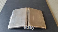 Antique 1931 Cigarette Case in Solid Silver with Hallmark + Silversmith