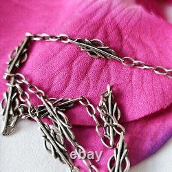 Antique 19th Century Silver Artisan Chain Length 45cm Patterns 17x6mm Weight 7.2g