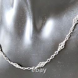Antique 19th Century Silver Artisan Chain Length 45cm Patterns 17x6mm Weight 7.2g