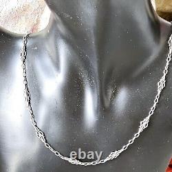 Antique 19th Century Silver Artisan Chain Length 45cm Patterns 17x6mm Weight 7.2g