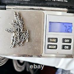 Antique 19th Century Silver Artisan Chain Length 45cm Patterns 17x6mm Weight 7.2g