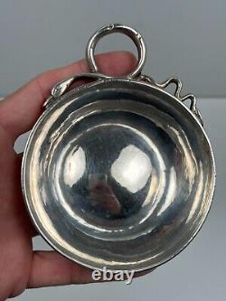 Antique 19th Century Solid Silver Tastevin Minerva 1 Snake Handle LENOIR from Aloxe
