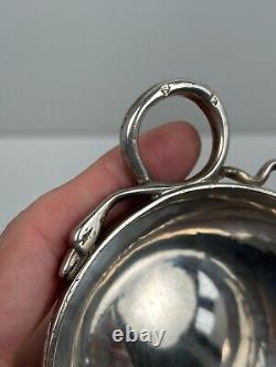 Antique 19th Century Solid Silver Tastevin Minerva 1 Snake Handle LENOIR from Aloxe