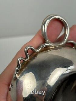 Antique 19th Century Solid Silver Tastevin Minerva 1 Snake Handle LENOIR from Aloxe