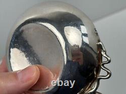 Antique 19th Century Solid Silver Tastevin Minerva 1 Snake Handle LENOIR from Aloxe