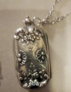 Antique 19th-century German coin pendant with sterling silver chain