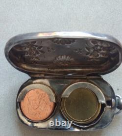 Antique 19th-century German coin pendant with sterling silver chain