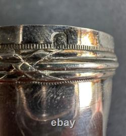 Antique 2 liquor glasses Charles Hack sterling silver