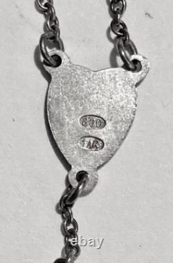 Antique 40 cm Rosary, entirely in solid silver, 19 grams