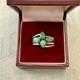 Antique 4-in-1 Ring With Emeralds, Vermeil, And Sterling Silver