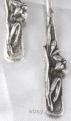 Antique 8 Dessert Spoons NAGASAKI JAPAN STERLING SILVER Late 19th Century Antique 8 Dessert Spoons NAGASAKI JAPAN STERLING SILVER Late 19th Century