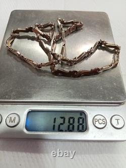 Antique 925 Rhodium-Plated Solid Silver Necklace