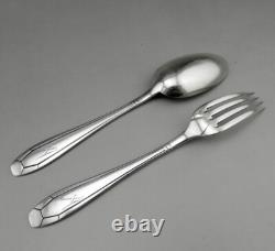 Antique Art Deco Children's Silver Cutlery Set with Minerva Hallmark and Box